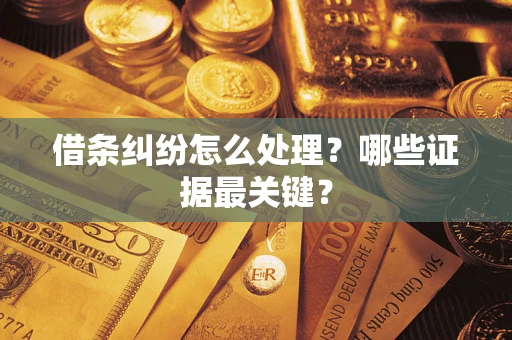 北京借条纠纷怎么处理？哪些证据最关键？