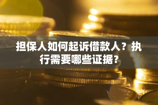 北京担保人如何起诉借款人？执行需要哪些证据？