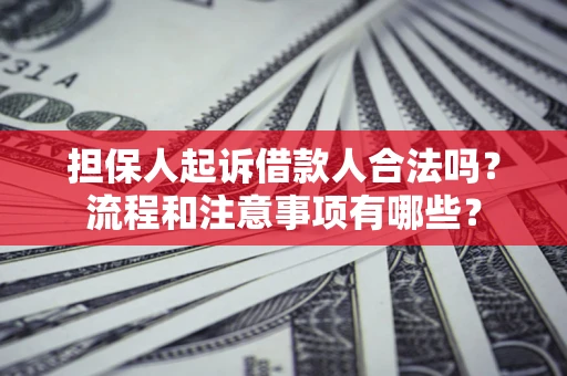 北京担保人起诉借款人合法吗？流程和注意事项有哪些？