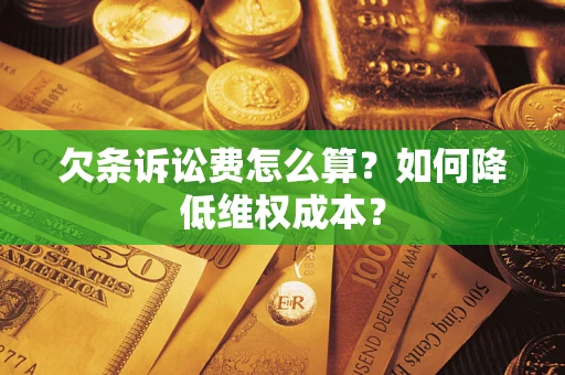 北京欠条诉讼费怎么算？如何降低维权成本？