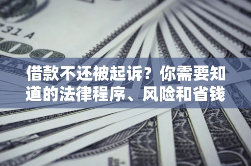 北京借款不还被起诉？你需要知道的法律程序、风险和省钱技巧
