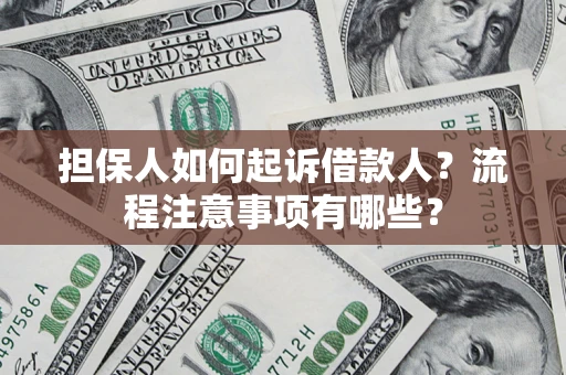 北京担保人如何起诉借款人？流程注意事项有哪些？